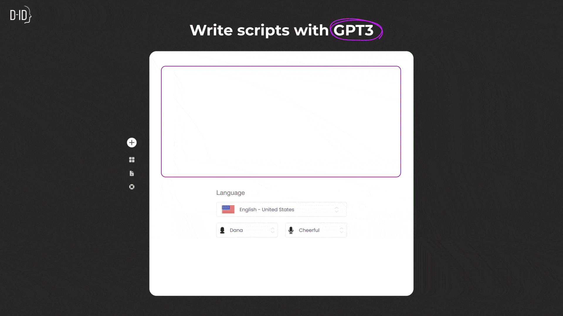 Create a script for your AI avatar using GPT-3